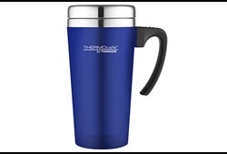 Soft Touch Travel Mug 420ml - blau